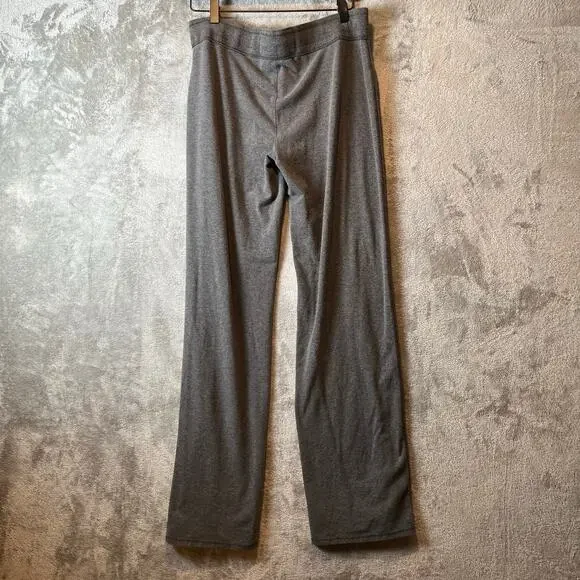 Y2K Vintage Hollister Wide Leg Lounge Pants Medium Gray‎ Orange Embroidered Logo - Picture 3 of 6